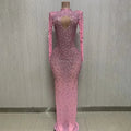 2026 Perspective Sparkling Diamond Crystal Evening Crystal Birthday Evening Dress Robe De Soiree Elegante Pour Femme Prom Dress