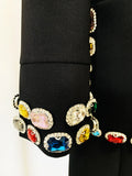 2026 New Sparkling Luxury Colored Diamonds Stand Collar Design Mini Dress Women'S Long Sleeved Fashion Elegant Vestidos