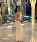 Fashion Backless Ruched Long Dress For Women Halter Lace Up Sexy Ruffle Dress Loose Female 2025 Summer New Vacation Dress