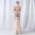 Sexy Elegant Long Wedding Party Dresses for Women 2025 Luxury Mesh Bridesmaid Evening Dresses Woman Sequin Summer Dress