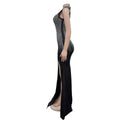 Luxury Woman Evening Party Dress Celebrities Outfits Gown Elegant Mesh Patchwork Rhinestone Birthday Dresses Clubwear