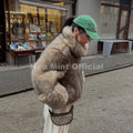 New Blogger Fashion 2026 Autumn Winter Faux Fur Pullovers Women Faux Fox Fur Jacket Coat Chic Street Girls Thick Jumper