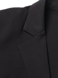 Solid Hollow Out Casual Irregular Blazers For Women Notched Collar Long Sleeve Spliced Button Temperament Blazer Female New