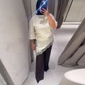 Elegant Lace Patchwork Satin Mini Dress Women High Collar Flare Sleeve See Through Party Dresses Autumn Lady Evening Robes