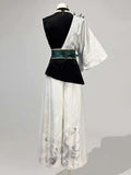 Original Nuo National Style Chinese Style Genderless Hanfu Han Elements Womens Fashion Tops Pants Suit