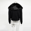 Elegant Faux Fur Coats Women's Warm Puffy Slim Long-Sleeve Collared Cardigan Winter Fashion High-Street Women Outwear