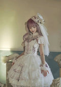 Olivegirl Lolita Dress Summer 2026 Rose JSK Embroidered Slimming Dress Lolita Lace Trim Birthday Party Cosplay