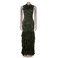 Sexy Sparkly Sequin Patchwork Bodycon Dresses for Woman Ruffle Tassel Dress Female Party Clubwear Long Birthday Outfits