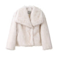 Winter Iconic Blogger Fashion Fluffy Square Collar Faux Fur Coat Women Ins Hot Chic Girls Fox Fur Jacket Outerwear