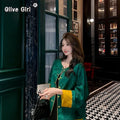 Olive Girl Romantic Jacquard Set for Ren Faire 2026 Garden Wedding Fairycore Photoshoot Everyday Wear Jacquard S-XXL XS-3XL Plus Size Romantic Cottagecore Garden Party Editorial Not Costume Jacquard Set Chinese Set Chinese Heritage Fashion Women