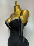 Sexy Backless Spaghetti Strap Bodycon Sleeveless Bandage Dress Elegant Prom Gown Club Evening Party Luxury Birthday Dresses