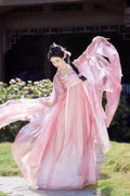 Olive Girl Red Embroidered Hanfu Dress for Ren Faire 2026 Garden Wedding Fairycore Photoshoot S-XL XS-3XL Plus Size Embroidered Flowing Sleeve Dramatic Silhouette Romantic Editorial Not Costume Chinese Heritage Fashion Women