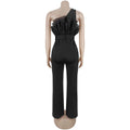 One Shoulder Romper Woman Jumpsuit Party Club High Waist One Piece Birthday Outfit Mono De Mujer Elegante Birthday Overalls