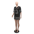 Women Diamonds V-neck Short Sleeve Mesh See Through Tee Tops 2025 Summer Fashion Streetwear Acitve Classic T-shirts