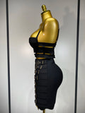 Women Sexy Cut Out Mini Bodycon Bandage Skirt Two Piece Set 2025 Celebrity High Streeet Evening Birthday Club Party Outfits