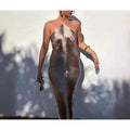 Solid Slimming Sexy Long Dresses for Women Halter Sleeveless High Waist Temperament Dress Female New