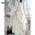 Olive Girl Red Embroidered Hanfu Dress for Ren Faire 2026 Garden Wedding Fairycore Photoshoot S-L XS-3XL Plus Size Embroidered Dramatic Silhouette Romantic Editorial Not Costume Ren Faire Dress Chinese Heritage Fashion Women