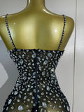 Women Evening Party Luxury Birthday Nightclub Stage Performance Wear Sexy Mesh See Through Sparkly Rhinestone Mini Bodycon Dress