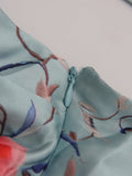 Bohemian Printed Asymmetrical Dress for Women Diagonal Collar Sleeveless High Waist Spliced Tassel Dresses Female
