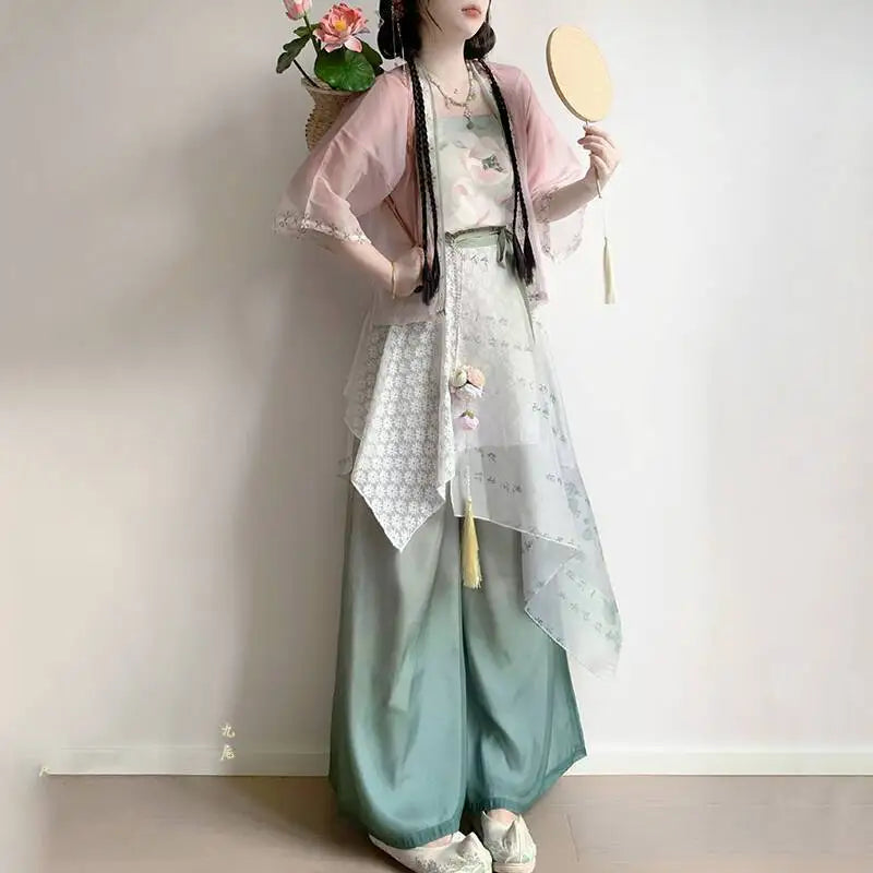 Olive Girl Hanfu Dress 2026 S-L XS-3XL Plus Size Hanfu Chinese Dress Traditional Chinese Clothing Chinese Heritage Fashion Women