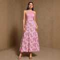 REAL PHOTO Pink Evening Dresses 2026 Luxury Woman  A Line Formal Flowers Prom Gowns Cocktail Special Occasion Gown Applique