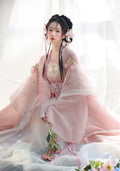 Olive Girl Pink Embroidered Fairy Dress for Ren Faire 2026 Garden Wedding Fairycore Photoshoot Everyday Wear S-L XS-3XL Plus Size Embroidered Flowing Sleeve Romantic Editorial Not Costume Fairy Dress Cottagecore Dress Chinese Heritage Fashion Women