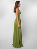 Elegant Women's Halter Long Dress Corset Maxi Pleated Dresses Summer Evening Party Bridesmaid Wedding Guest Gown