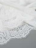 Elegant Lace Women Shirts Stand Collar Long Sleeve Lace Up Minimalist Loose Shirt for Daily Casual Wear Fashion New