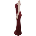 Prom Gowns European and American Temperament Backless Suspender Dress Solid Slim Draped Sequined Long Dresses for Women