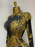 Sparkly Rhinestones Jumpsuit Fashion Sexy Stretch Dance Costume Nightclub Bodysuit Birthday Outfit Evening Party Leggings