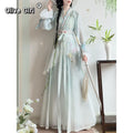 Olive Girl Pink Embroidered Hanfu Dress for Ren Faire 2026 Garden Wedding Fairycore Photoshoot Everyday Wear S-L XS-3XL Plus Size Hand Embroidered Flowing Sleeve Dramatic Silhouette Romantic Cottagecore Editorial Not Costume Chinese Heritage Fashion Women