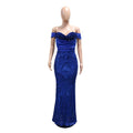 Women's Satin Layered Sequin Dresses Sexy Sparkly Party Dress Cocktail Evening Maxi Evening Bodycon Dress