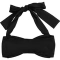 Ruched 2 Piece Set Women Sexy Halter Backless Bra+Metal Casp Ribbon Flared Pants Matching Party Club Stretch Outfits