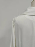 Minimalist Office Dress for Women Notched Colalr Long Sleeve High Waist Slimming Split Design Solid Dresses Female