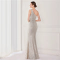 High Quality Women Design Maxi Dress Sexy One Shoulder Sequin Evening Dress Party Night Elegant Long Prom Dress Vestidos