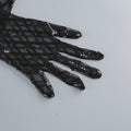 Sexy Strapless Sequin Mesh See Through Long Dress with Gloves Women Perspective Design Slim Dresses Evening Party Gowns