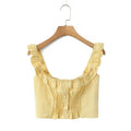 Solid Two Piece Set Dor Women Square Neck Sleeveless Top High Waist Loose Skirts Sets Female Fashion