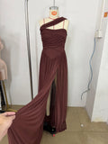 Sexy Prom Dresses for Women 2026 Off The Shoulder Solid Prom Gowns Long Draped Split Formal Party Dress