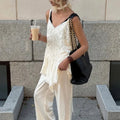Sexy Lace Top Summer White See Through Lace Patchwork Hot Girl T-Shirt Elegant Luxury Party Look Streetwear Top Women
