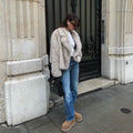 Chic Street Girls Gradient Faux Fur Jacket Women Winter 2026 Fashion Fluffy Fox Fur Coat Female Luxury Outerwear
