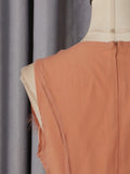 Fashion Orange 3D Floral Appliquet Mini Dress for Women Sleeveless O Neck Slim Sheer Tulle Puffed Skirt for Themed Parties