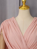 2026 Summer New Ruched Maxi Dress Women Draped Sleeveless V Neck Elegant Folds Dresses Formal Evening Party Gown