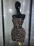 White Black Color Women Sexy Strapless Shining Crystal Bodycon Mini Dress Celebrate Evening Party Birthday Outfit Wholesale