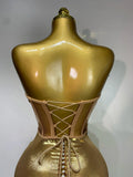 Women Luxury Gold Sequin Strapless Crystal Bodycon Y2K Evening Party Dress One Piece Celebrity Gala Gown Birthday Club Dress