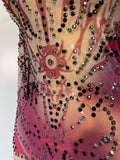 Sparkly Rhinestone Sexy Mesh Bodycon Jumpsuit Nightclub Bar Evening Party Gogo Dancer Clothing Drag Queen Outfit Stage Costume