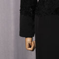 Solid Color Elegant Party Vestido Women'S Spliced Mesh Sequin Slim Long Sleeved Maxi Long Dress