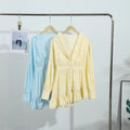 Elegant Asymmetric Cascading Ruffles Mini Dress Women Loose Solid V-neck Full Sleeve Button Summer Dresses  Lady Robes New