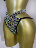 Sexy Swimwear Fashion Bar Blingbling Bikini Sparkly Crystal Bikini Two Piece Set Bathingsuit Bikini Nightclub Stage Show Outfit