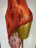 Sparkly Crystal Diamond Gold Sexy See-Through Sheath Dress Nightclub Performance Custome Stage Wear Birthday Evening Party Dress