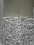 Beach Holiday Skirt Suit for Women Folds Tube Top High Waist Spliced Lace Long Skirt White Two Piece Set Female New